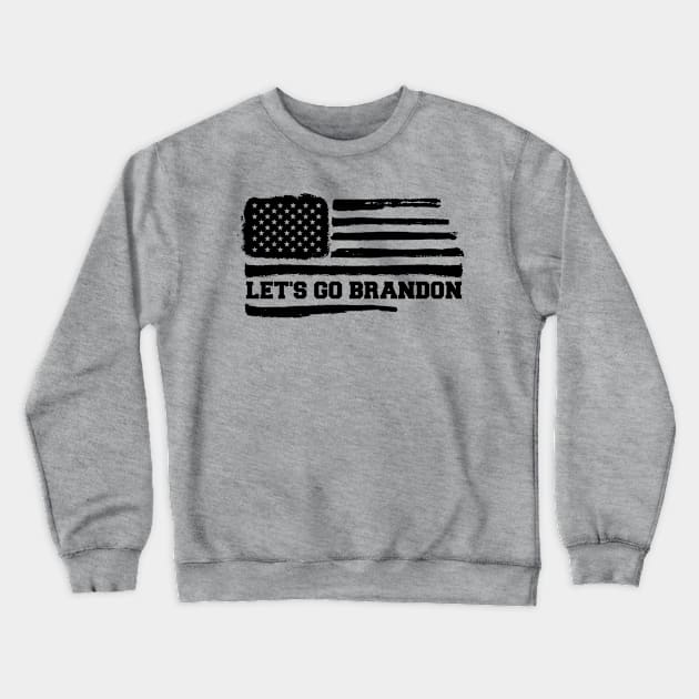 Lets go brandon with flag Crewneck Sweatshirt by mintipap